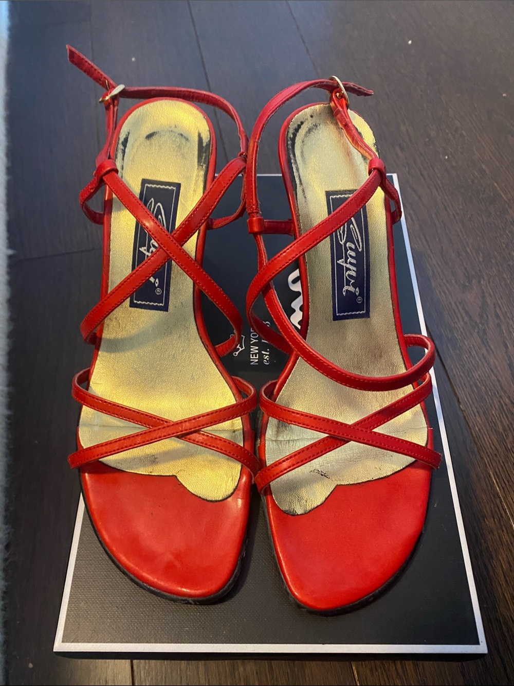 Red Strappy Women's Sandals